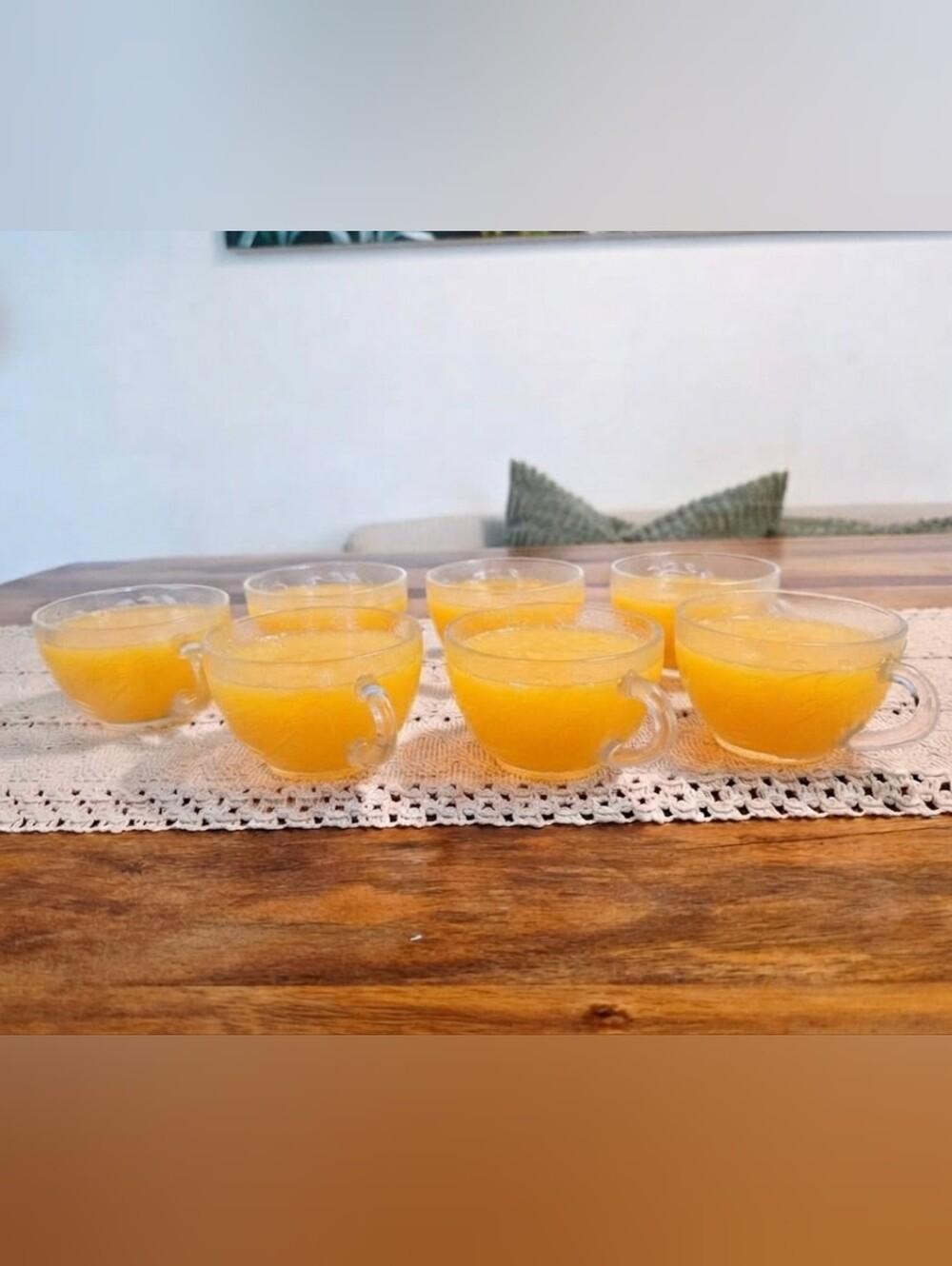 Vintage Duralex France Coffee Cups - Set of 7 Frosted Textured Glass Leaf Motif
